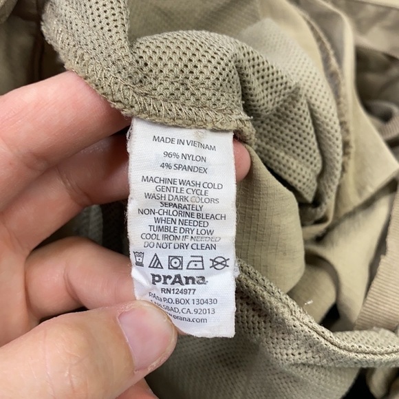 Prana Sage Convertible Hiking Pants Tan Relaxed Fit Straight Leg Size 0 - Picture 8 of 11